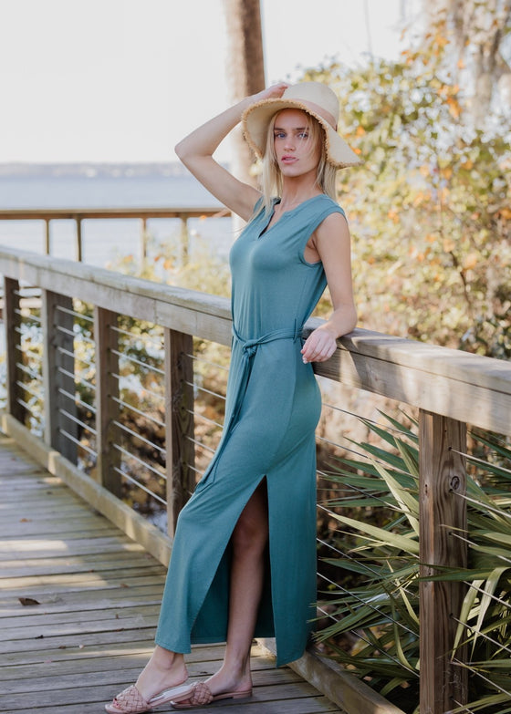 Charlotte Belted Maxi Dress